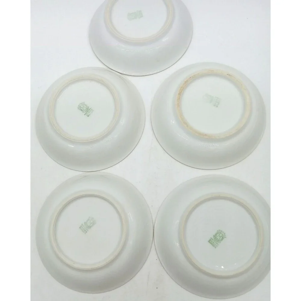 Vintage Noritake Set of 5 Hand Painted Azalea 5.25” Berry Fruit Dessert Bowls
